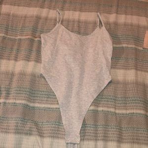 light grey high waisted bodysuit